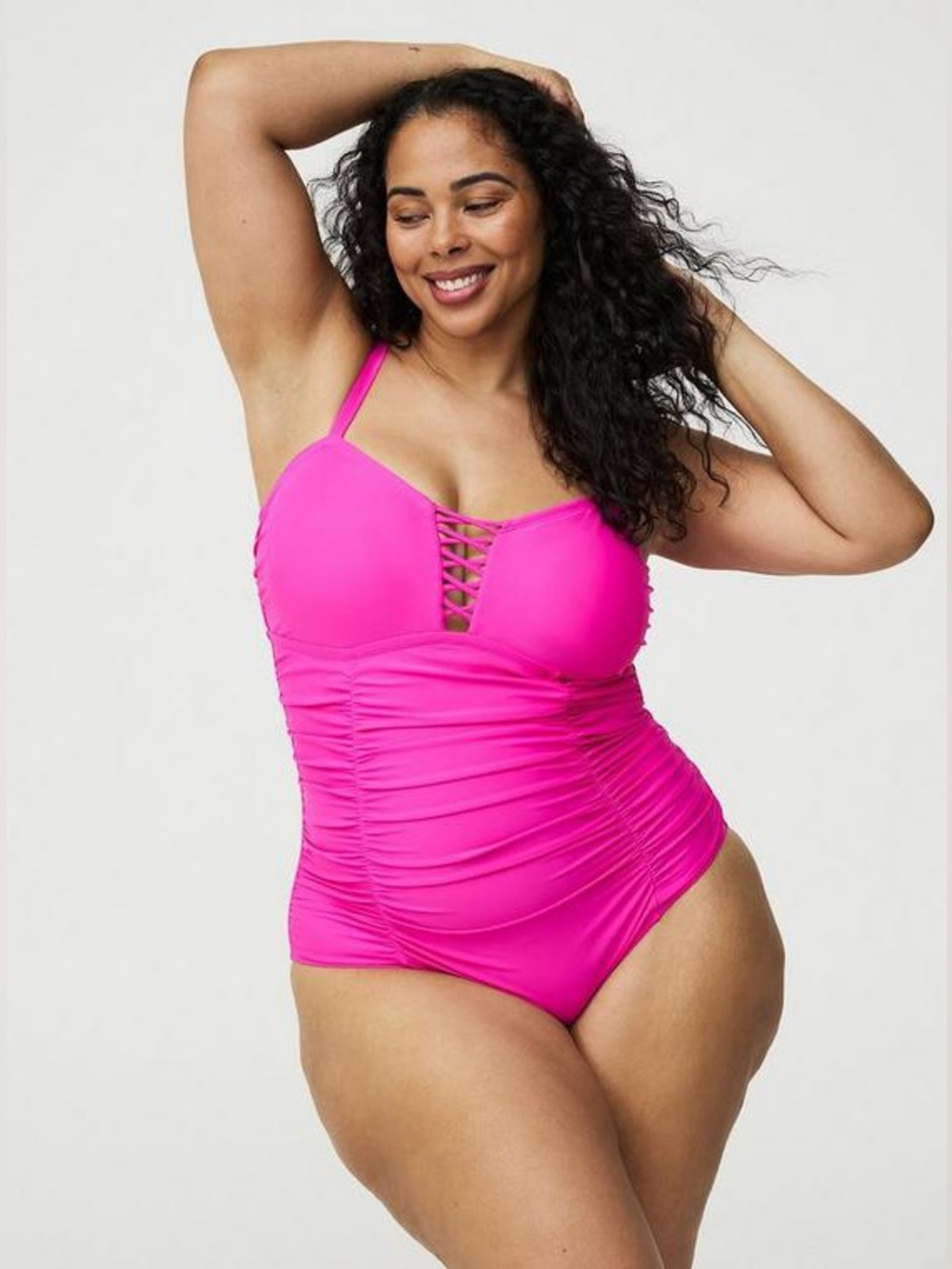 Torrid plus size Slim Fix Lattice one piece swimsuit size 4X